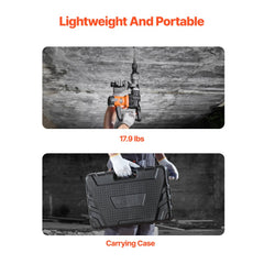 VEVOR Demolition Jack Hammer, 1400W Electric Jackhammer Heavy Duty, 2900 BPM Concrete Breaker, 2pcs Chisels Bits