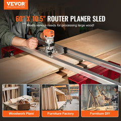 VEVOR Router Sled, 60 inches, Portable and Adjustable Slab Flattening Jig DIY Woodworking Router Sled for Flattening