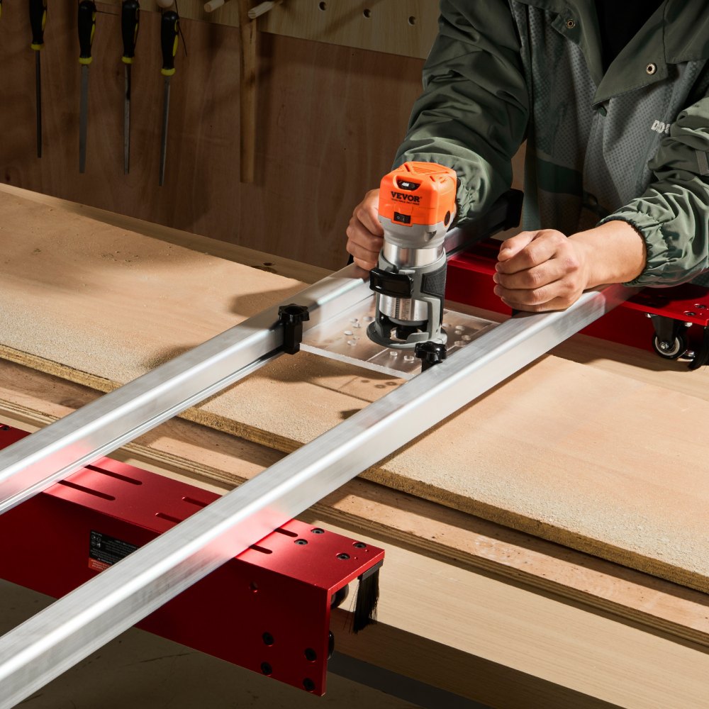 VEVOR Router Sled, 60 inches, Portable and Adjustable Slab Flattening Jig DIY Woodworking Router Sled for Flattening