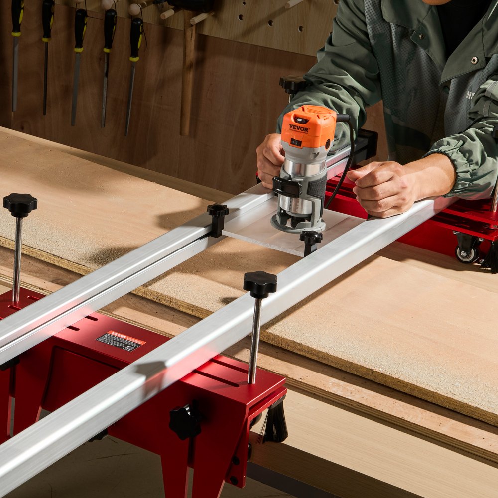 VEVOR Router Sled, 60 inches, Portable and Adjustable Slab Flattening Jig DIY Woodworking Router Sled for Flattening