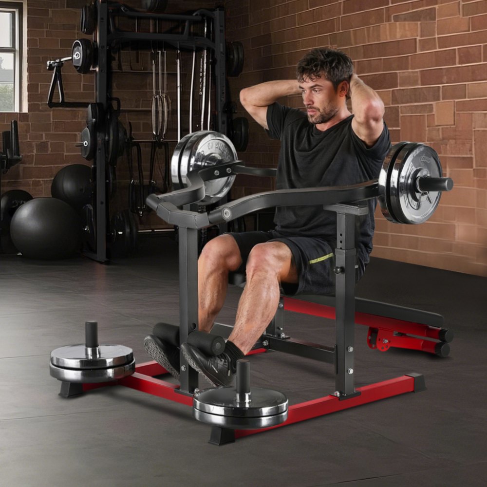 VEVOR Chest Press Machine, 450 LBS Bench Press Set, Adjustable Flat Incline Bench with Independent Converging Arms