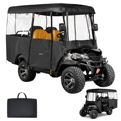 VEVOR Golf Cart Cover, Visible Full-Enclosure 2+2/4 Passenger Golf Cart, 420D Waterproof Oxford Fabric Club Car Cover
