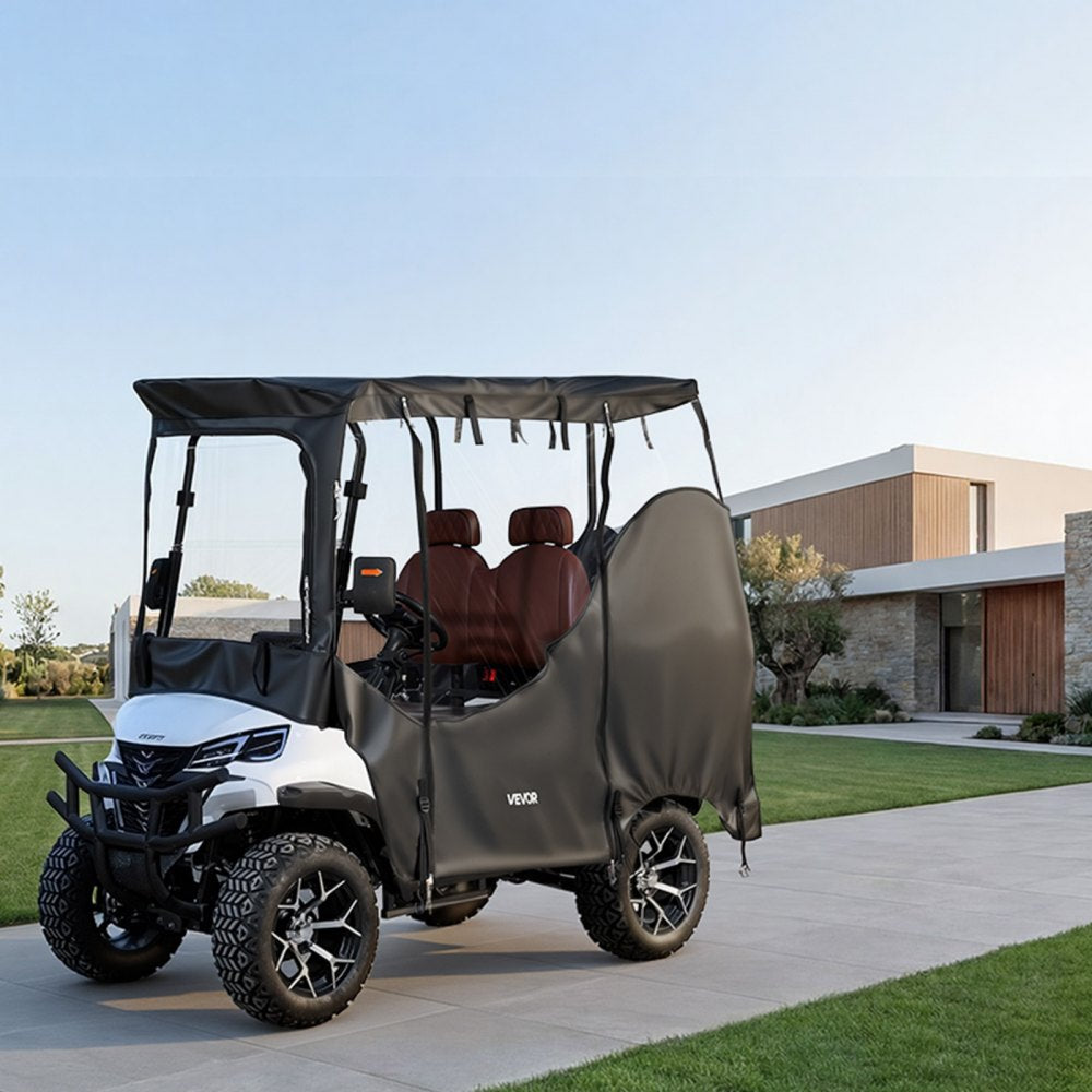 VEVOR Golf Cart Cover, Visible Full-Enclosure 2&2+2 Passenger Golf Cart, 420D Waterproof Oxford Fabric Club Car Cover