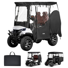 VEVOR Golf Cart Cover, Visible Full-Enclosure 2&2+2 Passenger Golf Cart, 600D Waterproof Oxford Fabric Club Car Cover