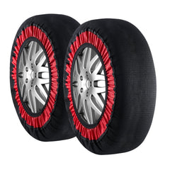 VEVOR Thickened Snow Socks for Tires, Polyester Fiber Tire Socks with Elastic Straps, Snow Traction Tire Cover for Car