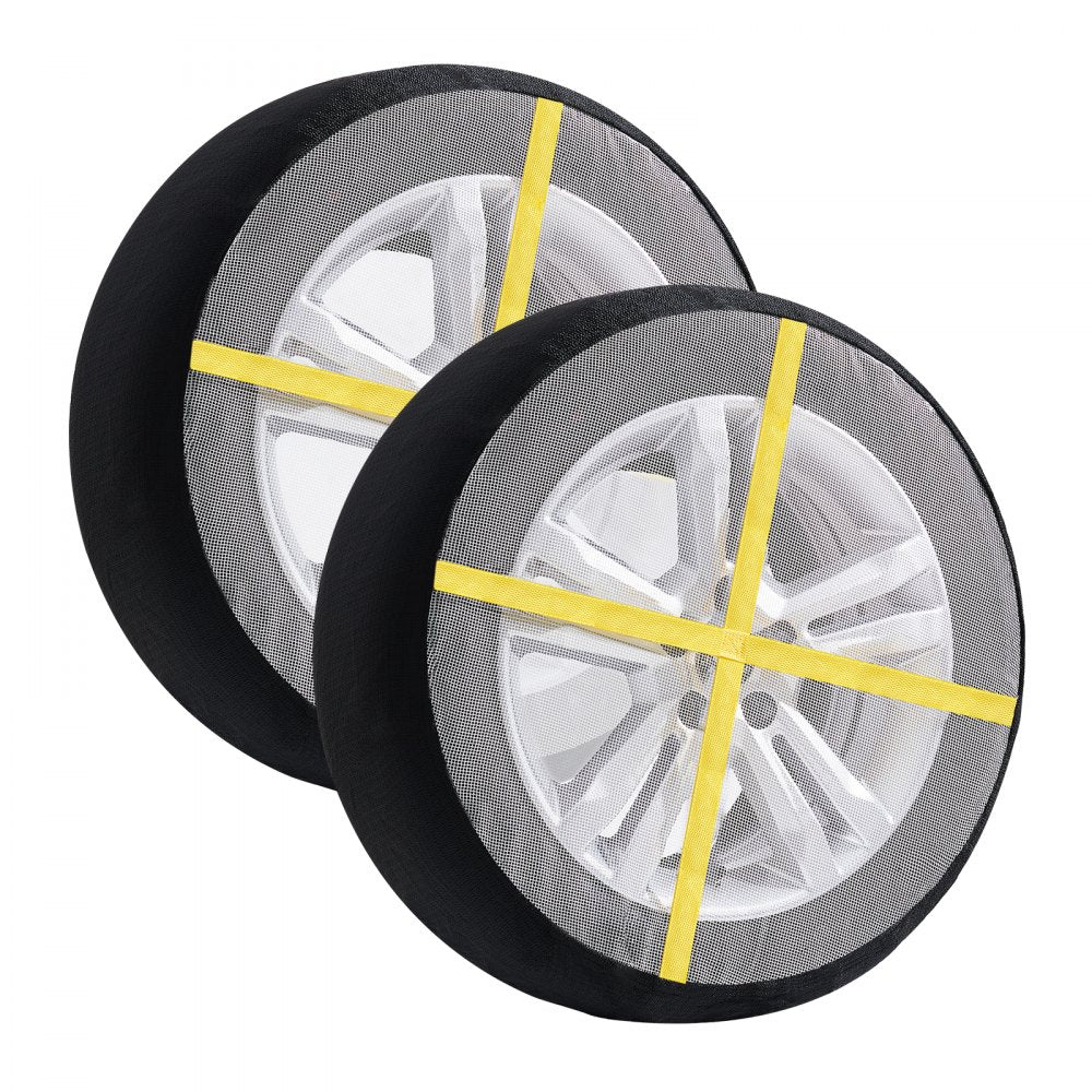 VEVOR Thickened Snow Socks for Tires, Full Coverage Tire Socks with Polyester Fiber, Snow Traction Tire Cover for Car