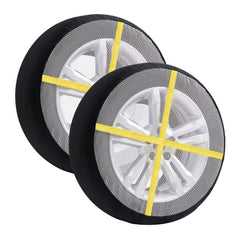 VEVOR Thickened Snow Socks for Tires, Full Coverage Tire Socks with Polyester Fiber, Snow Traction Tire Cover for Car