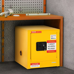 VEVOR Flammable Safety Cabinet, 11 Gal, Cold-Rolled Steel Flammable Liquid Storage Cabinet, 16.9 x 16.9 x 18.2 in