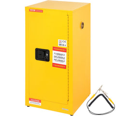 VEVOR Flammable Safety Cabinet, 16 Gal, Cold-Rolled Steel Flammable Liquid Storage Cabinet, 18.1 x 18.1 x 35.4 in