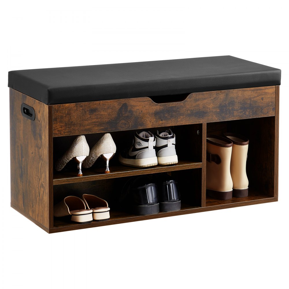 VEVOR Entryway Shoe Bench, 31.7 x 12.0 x 17.5 Inch Shoe Storage Organizer with Lift Top Storage Space, 300lbs Bench