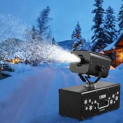VEVOR Snow Machine, 1200W 90° Shaking Head Snow Maker with Wireless Remote Control, High Output Snowmaking Machine