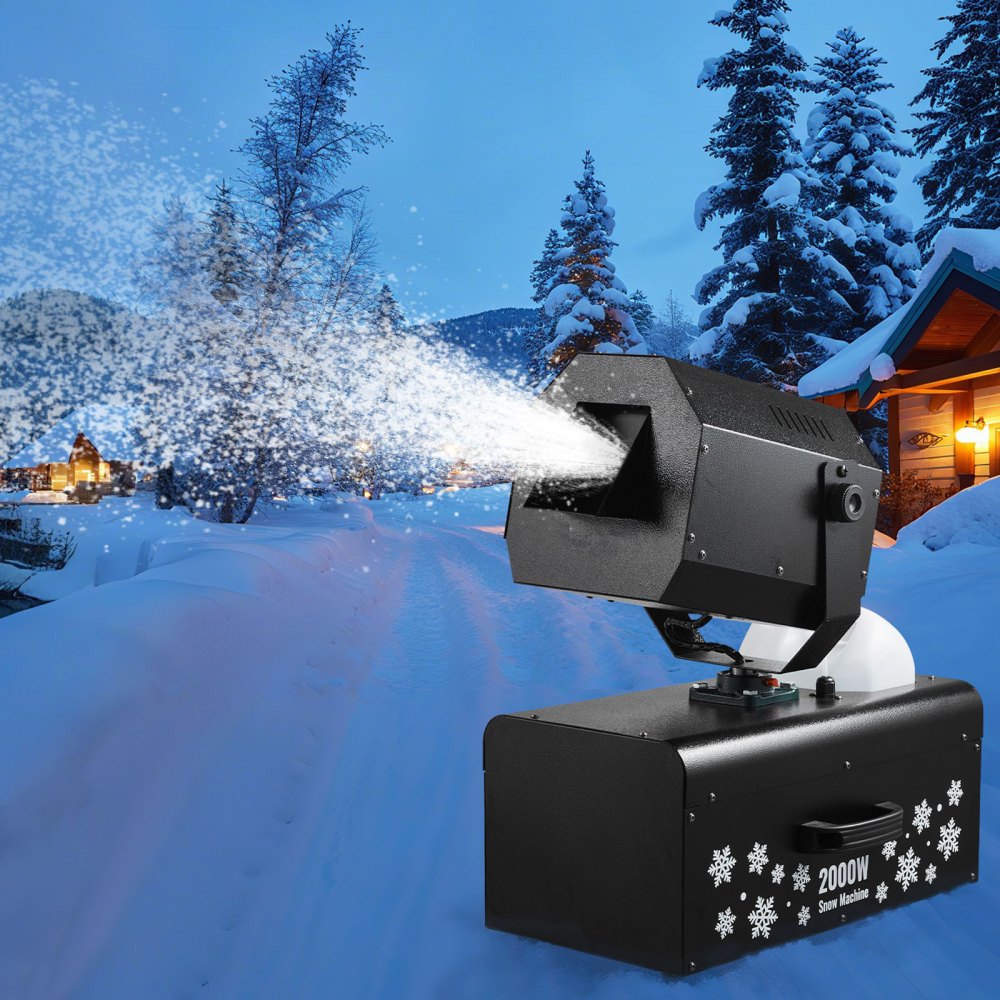 VEVOR Snow Machine, 2000W 90°Shaking Head Snow Maker by Wireless/Wired Remote Control, High Output Snowmaking Machine