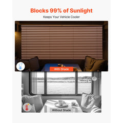 VEVOR RV Blinds, 62 in x 32 in, RV Pleated Shades, Polyester Fabric, Easy to Clean and Install, Privacy Protection and
