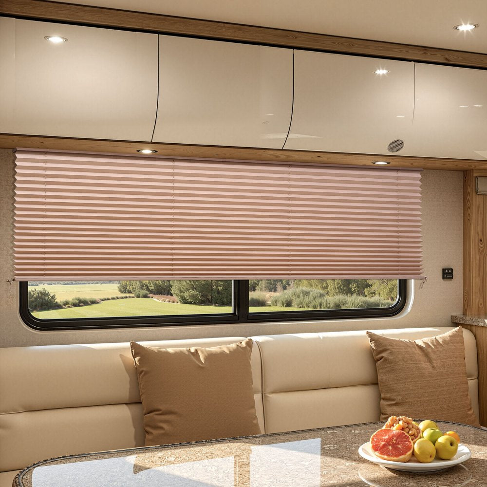 VEVOR RV Blinds, 62 in x 32 in, RV Pleated Shades, Polyester Fabric, Easy to Clean and Install, Privacy Protection and