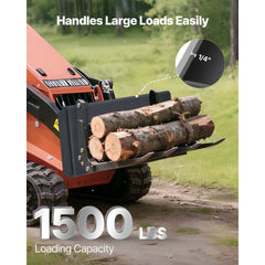 VEVOR 1/4 in Skid Steer Mount Plate, Universal Quick Attach Mount Plate, Easy to Bolt, 1500lbs Load Capacity, Heavy