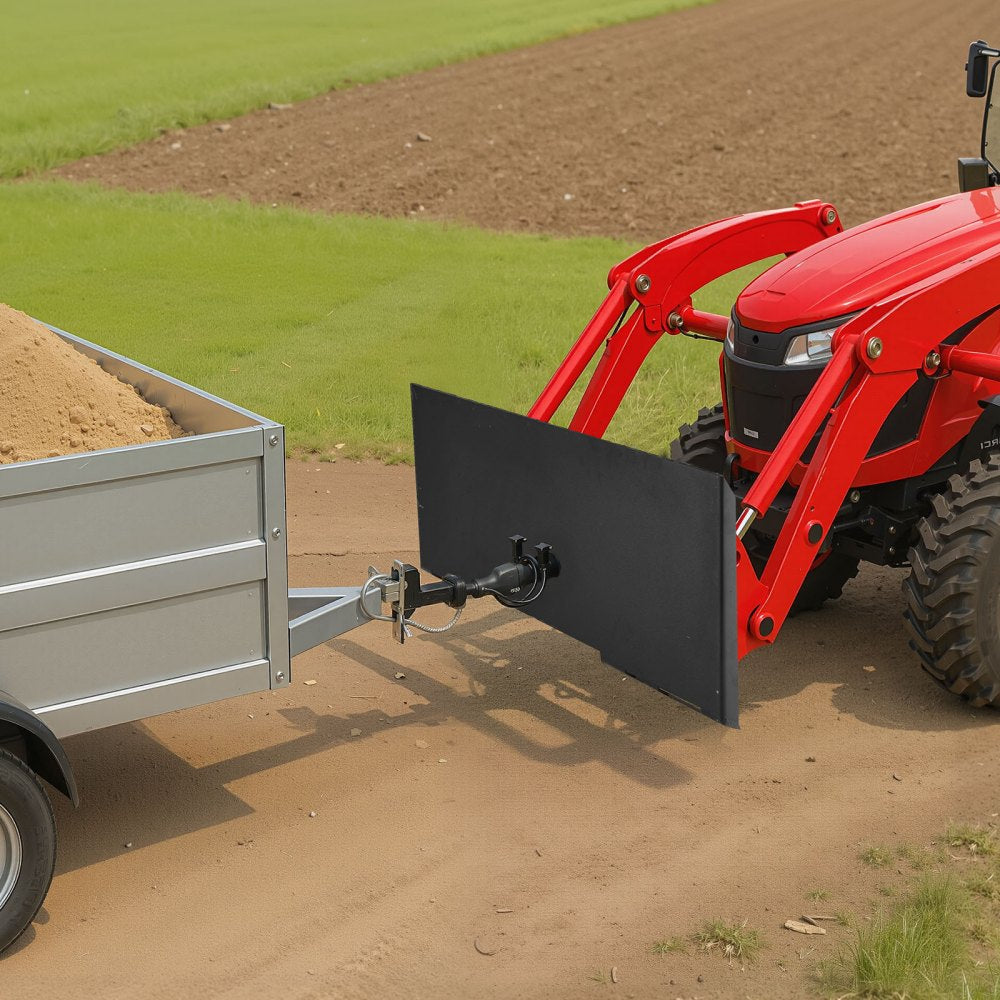 VEVOR 1/4 in Skid Steer Mount Plate, Universal Quick Attach Mount Plate, Easy to Bolt, 3000lbs Load Capacity, Heavy