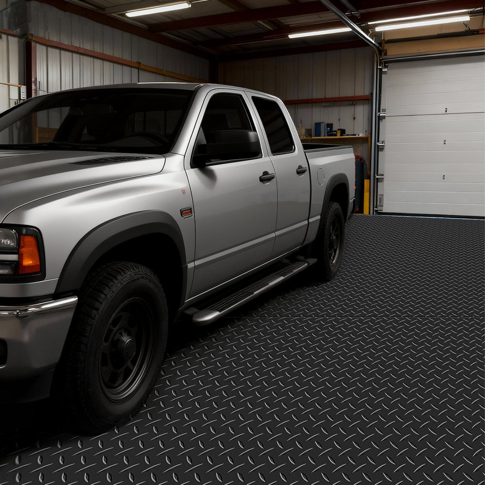 VEVOR Garage Floor Roll, 4 x 20 ft Garage Flooring Mat, 3 mm Thickened Rubber Diamond Plate Floor Protector Mat