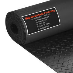 VEVOR Garage Floor Roll, 4 x 20 ft Garage Flooring Mat, 3 mm Thickened Rubber Diamond Plate Floor Protector Mat