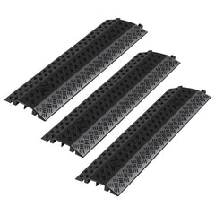 VEVOR Drop Over Cable Cover, 17,500 lbs/Axle Load Capacity, 2 Channel Heavy Duty Floor Cord Cover, Cable Hose Protector