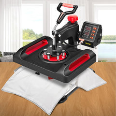 VEVOR 11 in 1 Heat Press, 12 x 15 Inch, Multifunctional Clamshell Printer, Digital Dual-Tube Heat Press Transfer