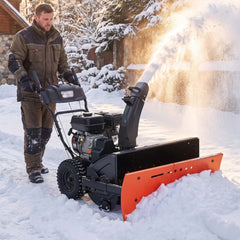 VEVOR Snow Plow Kit 22 to 32 in Width Adjustable Universal Plow Attachment, for Most Snowblowers, Dual-Mode Operation