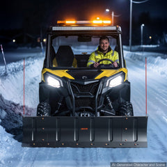 VEVOR Snow Plow Kit 43 in/60 in Width Adjustable Universal Plow Attachment, for Most ATVs and UTVs, Height & Left-Right