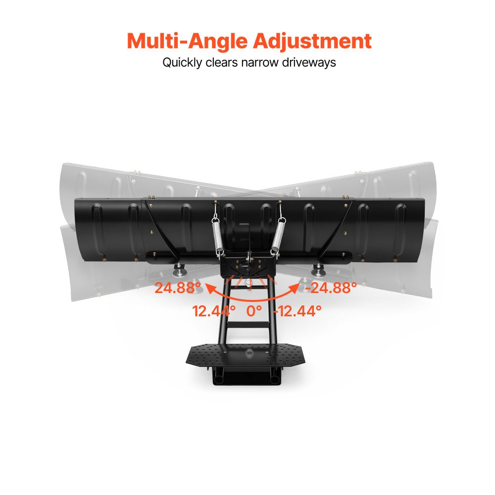 VEVOR Snow Plow Kit 43 in/72 in Width Adjustable Universal Plow Attachment, for Most ATVs and UTVs, Height & Left-Right
