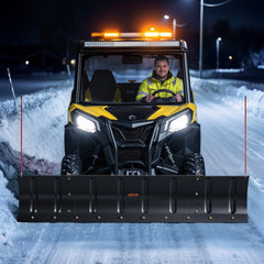 VEVOR Snow Plow Kit 43 in/72 in Width Adjustable Universal Plow Attachment, for Most ATVs and UTVs, Height & Left-Right