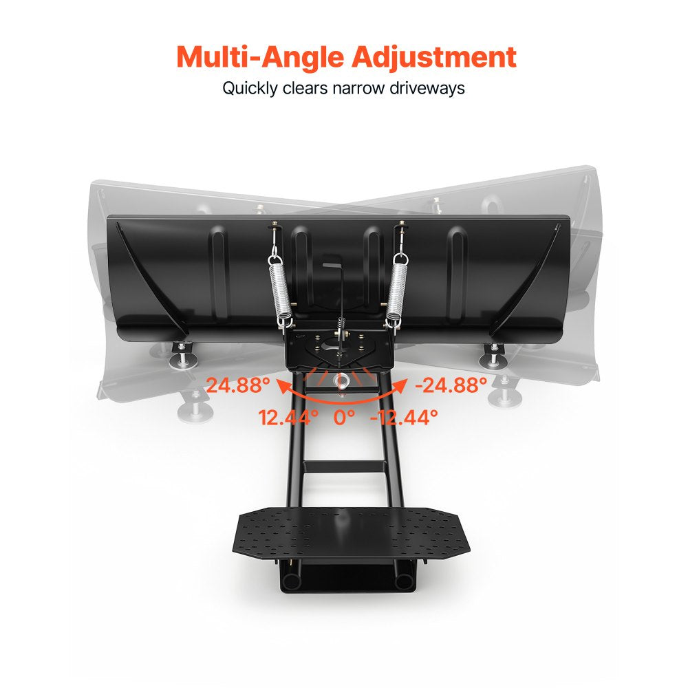 VEVOR Snow Plow Kit 48 in Universal Plow Attachment 3 Mount Options Black, for Most ATVs and UTVs, Height & Left-Right