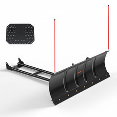 VEVOR Snow Plow Kit 48 in Universal Plow Attachment 3 Mount Options Black, for Most ATVs and UTVs, Height & Left-Right