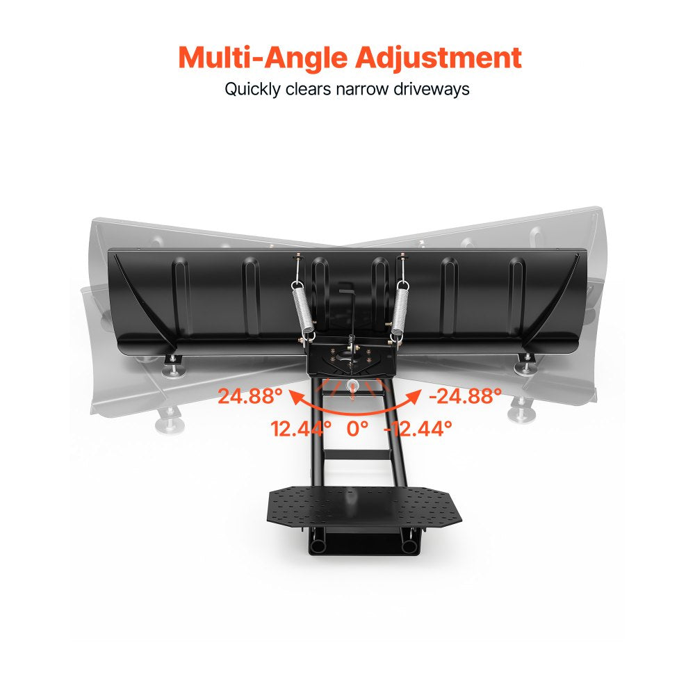 VEVOR Snow Plow Kit 60 in Universal Plow Attachment 3 Mount Options Black, for Most ATVs and UTVs, Height & Left-Right