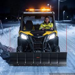 VEVOR Snow Plow Kit 60 in Universal Plow Attachment 3 Mount Options Black, for Most ATVs and UTVs, Height & Left-Right