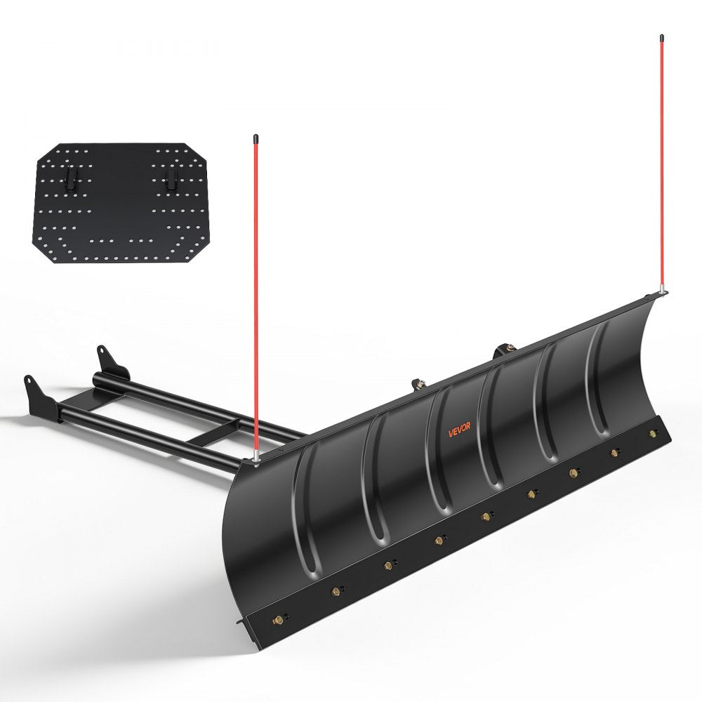 VEVOR Snow Plow Kit 60 in Universal Plow Attachment 3 Mount Options Black, for Most ATVs and UTVs, Height & Left-Right