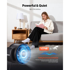 VEVOR Inline Duct Fan, 4 in Quiet Inline Exhaust Fan, 180 CFM Powerful AC-Motor Ventilation Fans for Cooling Booster