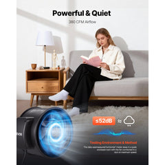 VEVOR Inline Duct Fan, 6 in Quiet Inline Exhaust Fan, 380 CFM Powerful AC-Motor Ventilation Fans for Cooling Booster