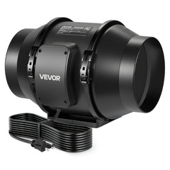 VEVOR Inline Duct Fan, 6 in Quiet Inline Exhaust Fan, 380 CFM Powerful AC-Motor Ventilation Fans for Cooling Booster