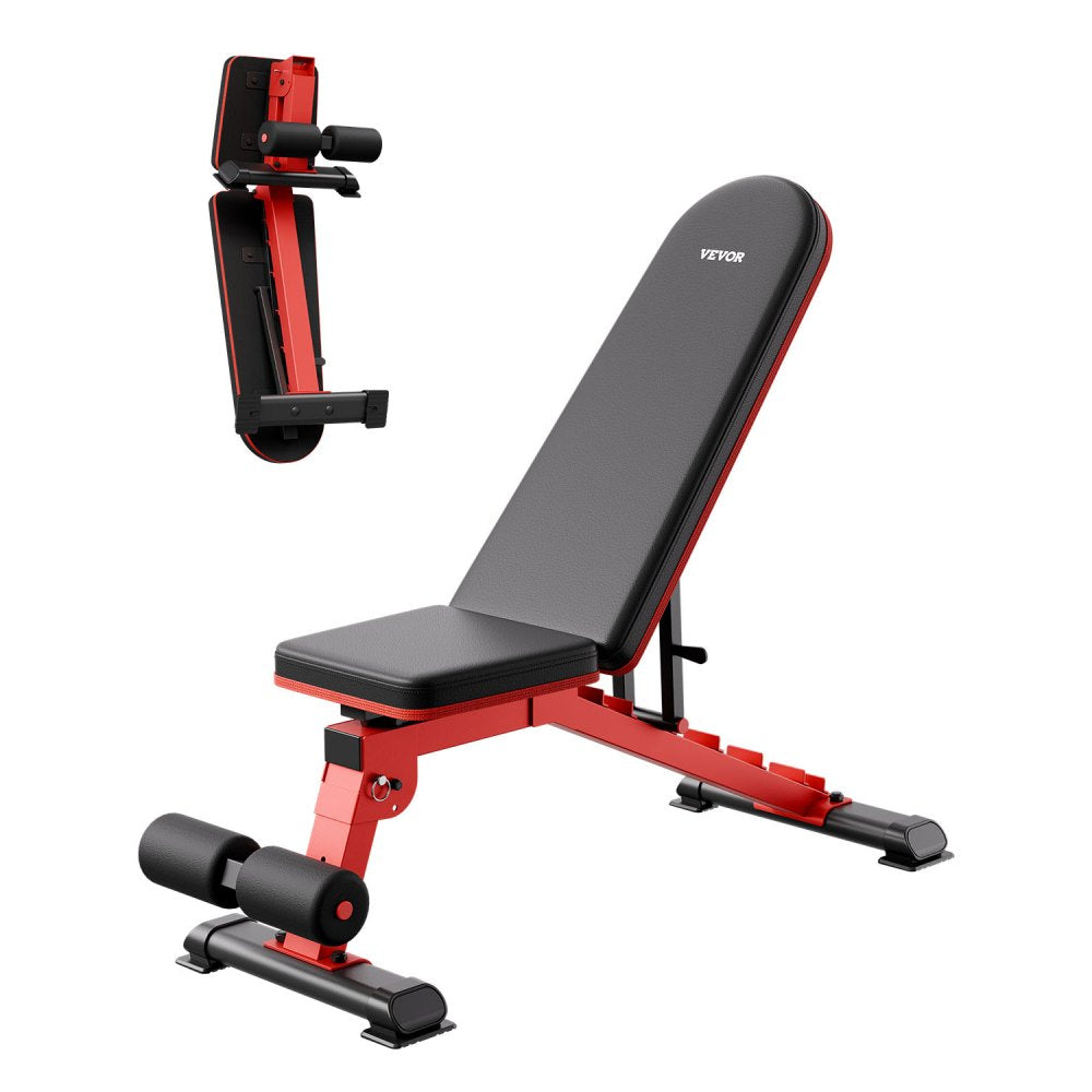 VEVOR Weight Bench, 1200lbs Heavy Duty Stable Weight Bench Press for Full Body Workout, Adjustable Exercise Sit up