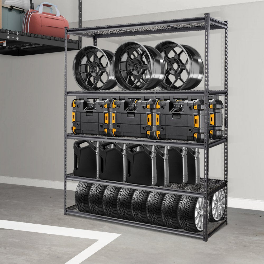 VEVOR Storage Shelving Unit, 5-Tier Adjustable, 2000 lbs Capacity, Heavy Duty Garage Shelves Metal Organizer Wire Rack