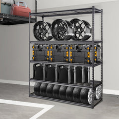 VEVOR Storage Shelving Unit, 5-Tier Adjustable, 2000 lbs Capacity, Heavy Duty Garage Shelves Metal Organizer Wire Rack