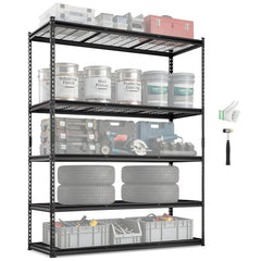 VEVOR Storage Shelving Unit, 5-Tier Adjustable, 2000 lbs Capacity, Heavy Duty Garage Shelves Metal Organizer Wire Rack