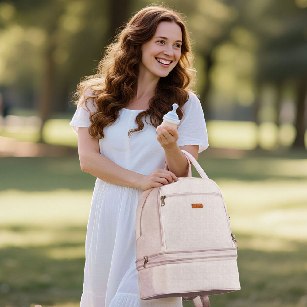 VEVOR Breast Pump Backpack, Breast Feeding Bag with Ice Pack, Fits for S1/S2, Pumping Accessories & Breastmilk Storage