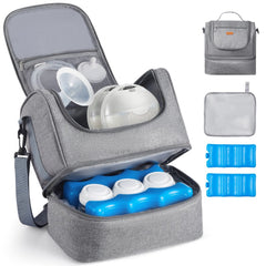 VEVOR Breast Pump Bag, Breast Feeding Bag with Ice Pack, Fits for S1/S2, Pumping Accessories & Breastmilk Storage