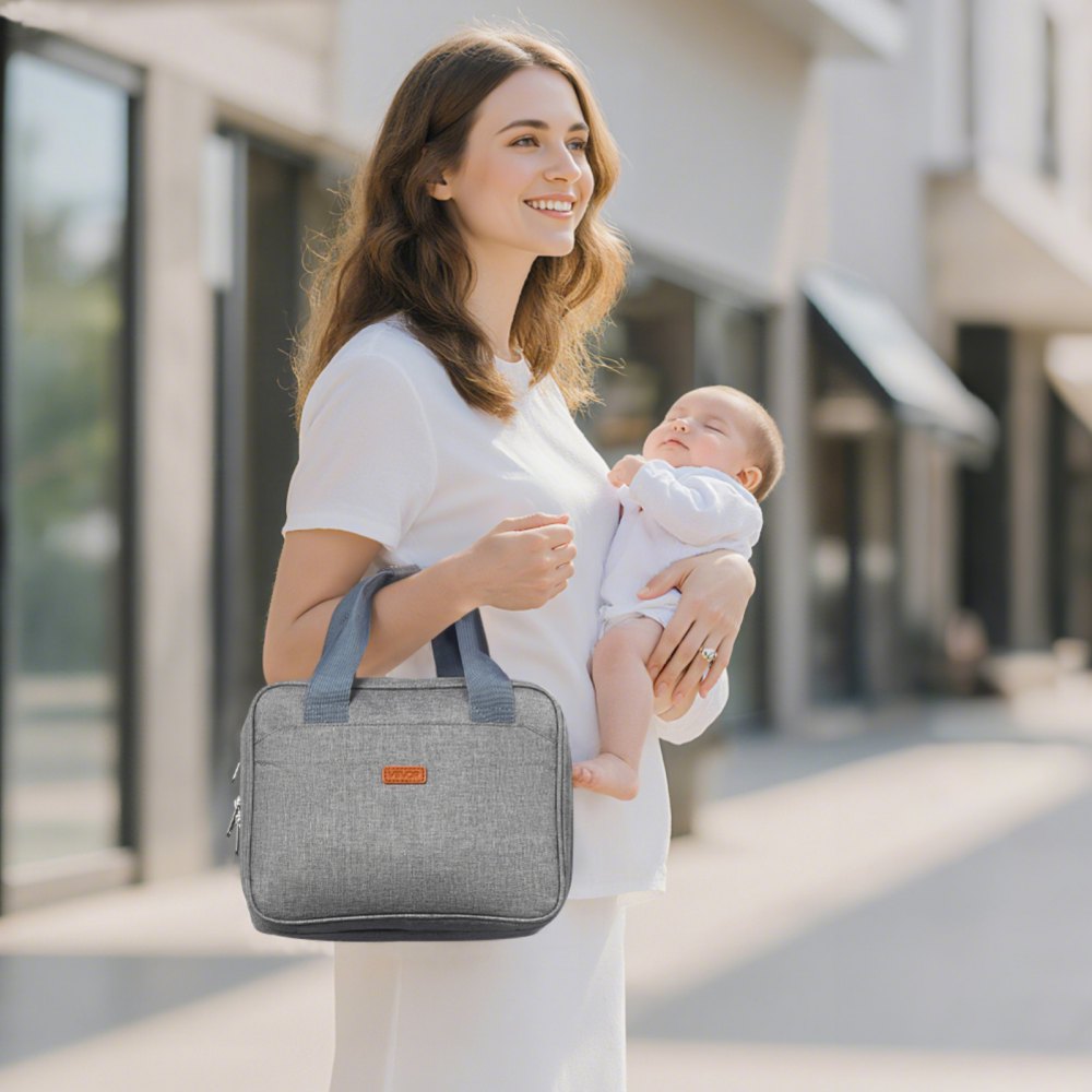VEVOR Wearable Breast Pump Bag, Breast Feeding Bag with Ice Pack, Fits for M5/M6, Pumping Accessories & Breastmilk