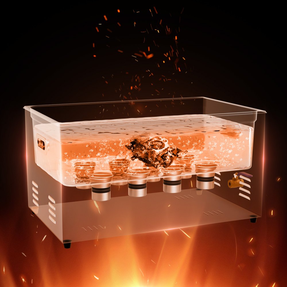 VEVOR 22L Ultrasonic Cleaner with Heater Timer & Basket, Professional Digital Sonic Cavitation Machine, 480W Cleaning