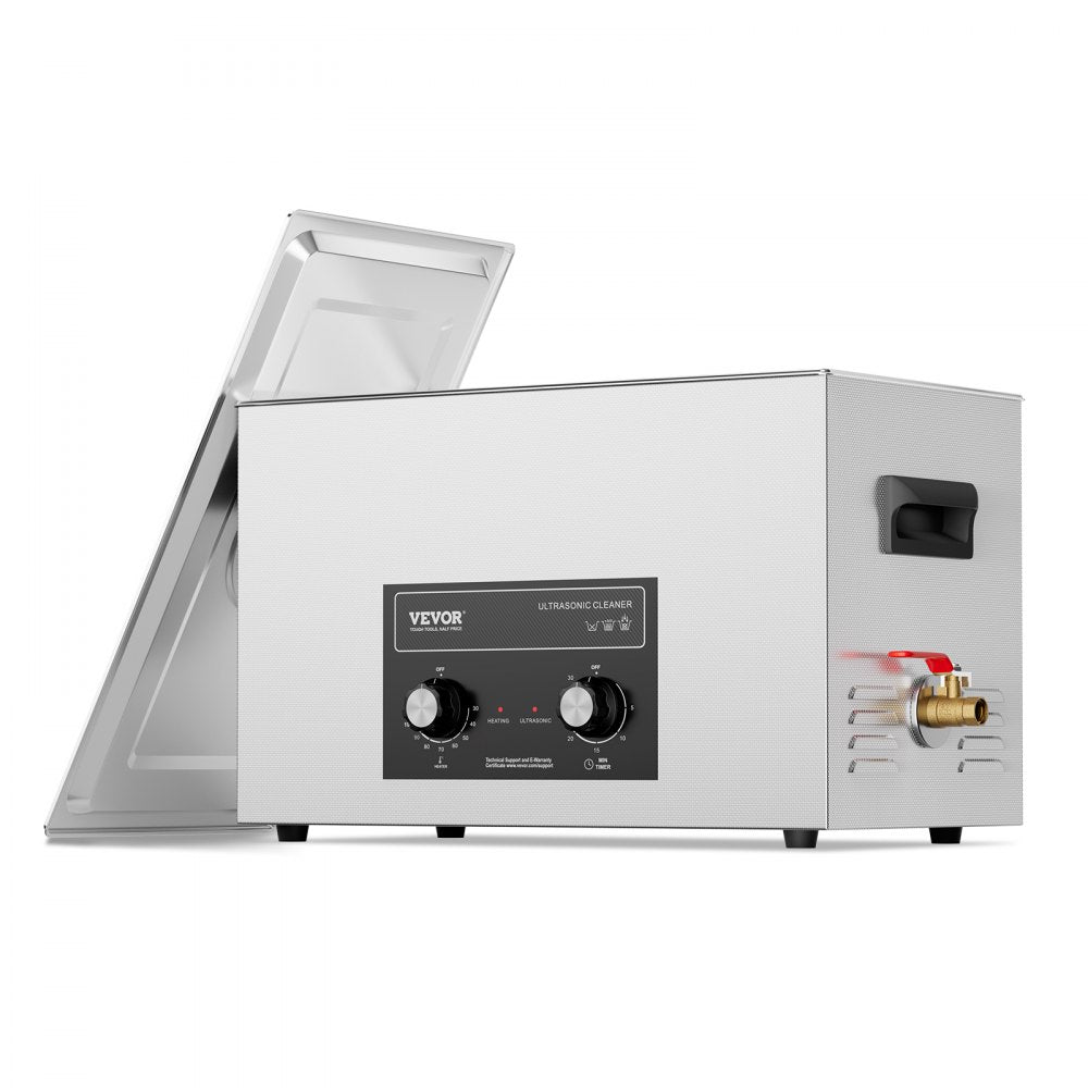 VEVOR 30L Ultrasonic Cleaner with Heater Timer & Basket, Professional Digital Sonic Cavitation Machine, 360W Cleaning