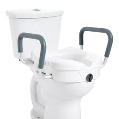 VEVOR Raised Toilet Seat, 5" Height Raised, 350 lbs Weight Capacity, for Round and Elongated Toilet, Twist Lock
