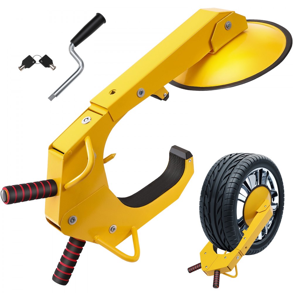 VEVOR Wheel Lock Clamp, 1 Pack Trailer Wheel Lock, Heavy-Duty Anti Theft Tire Lock, Adjustable Tire Boot Lock Tire