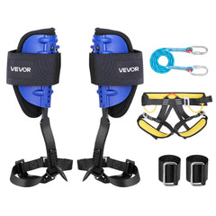 VEVOR Tree Climbing Spikes Set, Height-Adjustable Tree Climbing Gear with Straps & Harness, 350 lbs Load Capacity