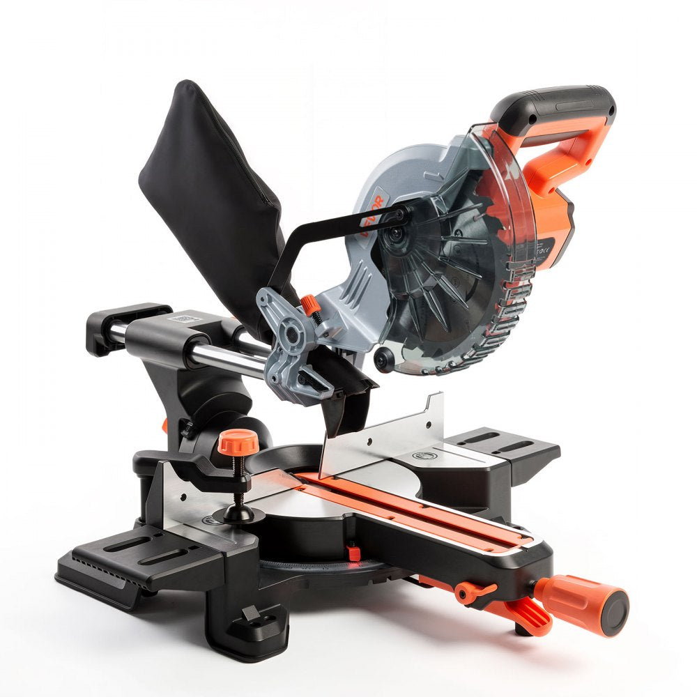 VEVOR Sliding Compound Miter Saw, 7-1/4 inch Blade, DC 18.5V Cordless Miter Saw, with LED Precision Alignment