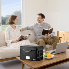 VEVOR Fireproof Document Box, 1832 ℉ Heat Insulated Fireproof & Waterproof Box with Lock, Portable File Storage